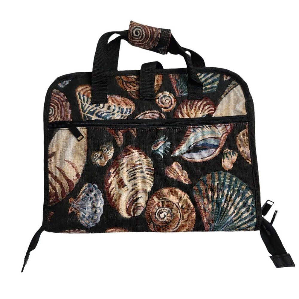 Vintage Sea Shell Tapestry Makeup Cosmetic Travel Hanging Organizer Case